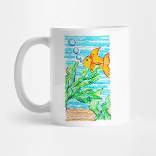 fishbowl, little fish Mug